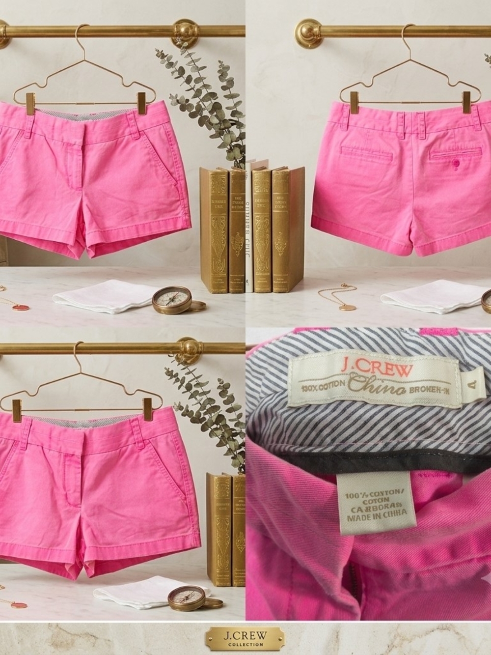 J. Crew Hot Pink Cotton Chino Women's Shorts Size 4
